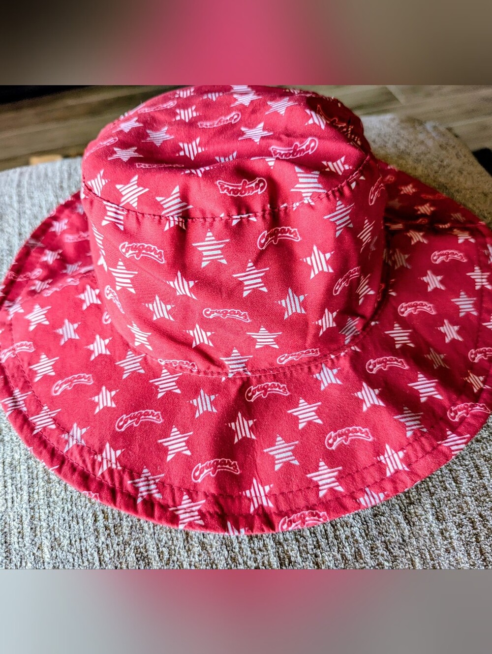 NEW Mini U Washington State Cougars Children's Bucket Hat W/ Stars Cougars Logo